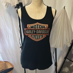 Harley Davidson, black women’s tank top large